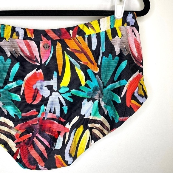 Prana Multicolor Millan High Waist Bikini Bottoms Size XL La Flora Print NWT - Picture 7 of 13